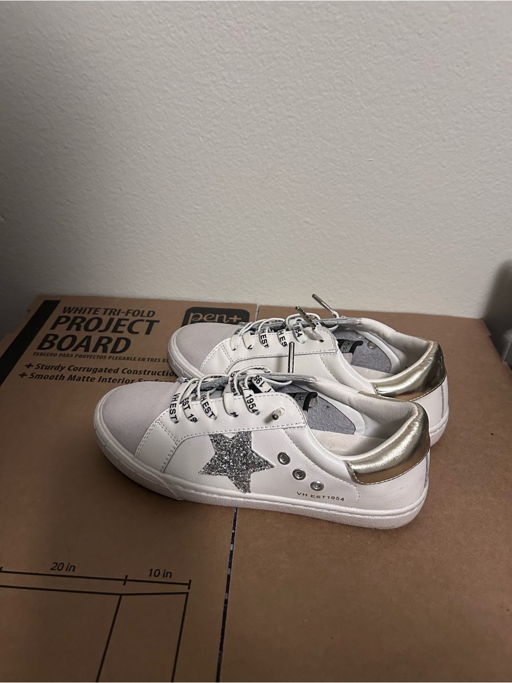Vintage Havana White Glitter Star Sneakers - Picture 6 of 6